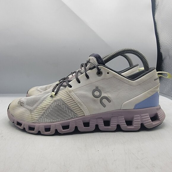 On Running Cloud X 3 Shift Womens 7.5 White Heron Athletic Shoes Lightweight - Picture 5 of 14